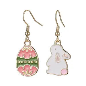 Easter Themed Alloy Enamel Dangle Earrings