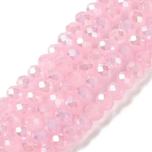 Baking Electroplate Glass Beads Strands