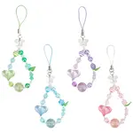 4Pcs Resin & Acrylic Mobile Straps