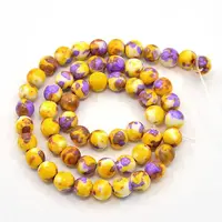 Synthetic Ocean White Jade Beads Strands