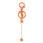 Spray Painted Alloy Bar Beadable Keychain for Jewelry Making DIY Crafts
