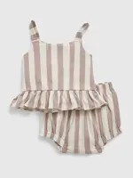 GAP Baby pruhovaný set peplum - Holky