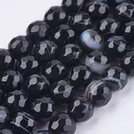 Natural Madagascar Black Agate Bead Strands