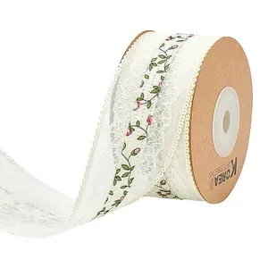 15 Yards Polyester Hollow Flower Lace Trim