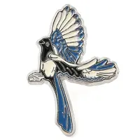 Bird Platinum Alloy Enamel Brooches
