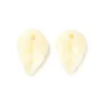 Synthetic Coral Dyed Leaf Charms