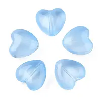 Transparent Spray Painted Glass Beads