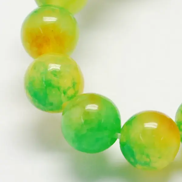 Two Tone Natural White Jade Bead Strands
