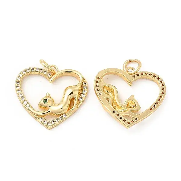 Brass Micro Pave Cubic Zirconia Pendants