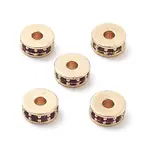 Brass Micro Pave Cubic Zirconia Beads