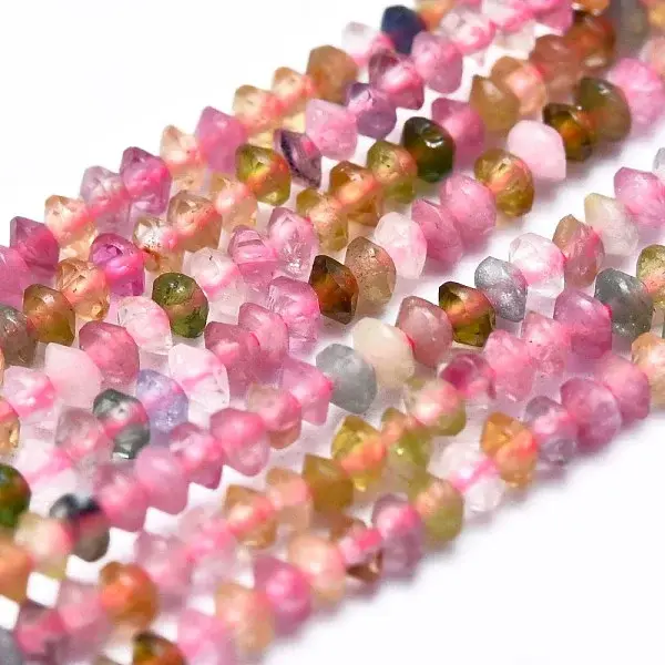Natural Multicolor Tourmaline Beads Strands