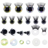 16 Sets 4 Style Plastic Doll Eye & Eyelashes