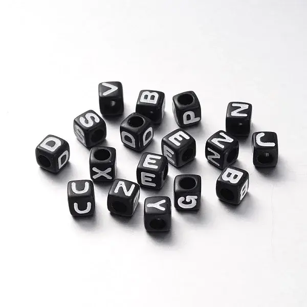 Opaque Acrylic European Large Hole Beads