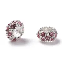 Alloy Rhinestone European Beads
