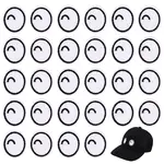 20 Pairs Cartoon Eyes Polyester Embroidery Cloth Iron on Patches