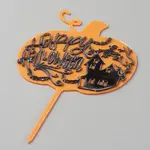 Acrylic Pumpkin Halloween Word Cake Insert Card Decoration