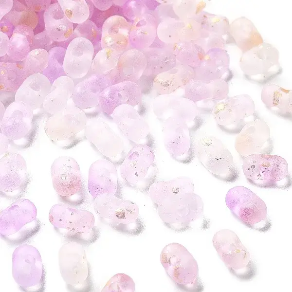 Gradient Color Transparent Frosted Acrylic Beads