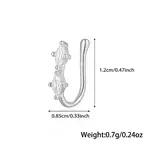 S925 Silver Heart Crown Cross Moon Nose Clip Fashion Jewelry