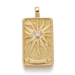 Brass Micro Pave Clear Cubic Zirconia Pendants