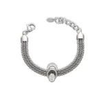 304 Stainless Steel Popcorn Chains Triple Layer Multi-strand Bracelet