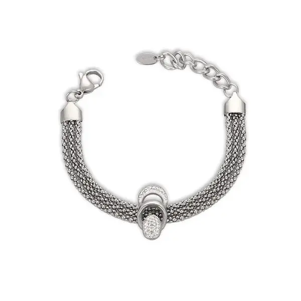 304 Stainless Steel Popcorn Chains Triple Layer Multi-strand Bracelet