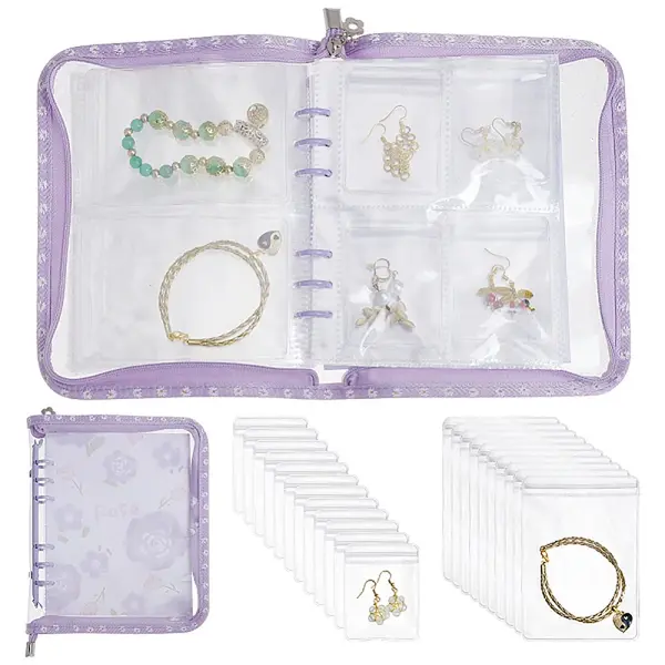 PVC Loose Leaf Jewelry Storage Bag