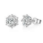 Anti-Tarnish 925 Sterling Silver with Moissanite Rhinestone Earrings