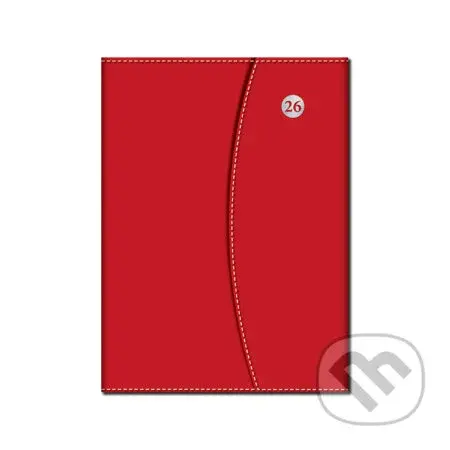 Týždenný diár MAGNETIC 2026 (červený) (12-mesačný, A5, stĺpcový, magnetické zatváranie)