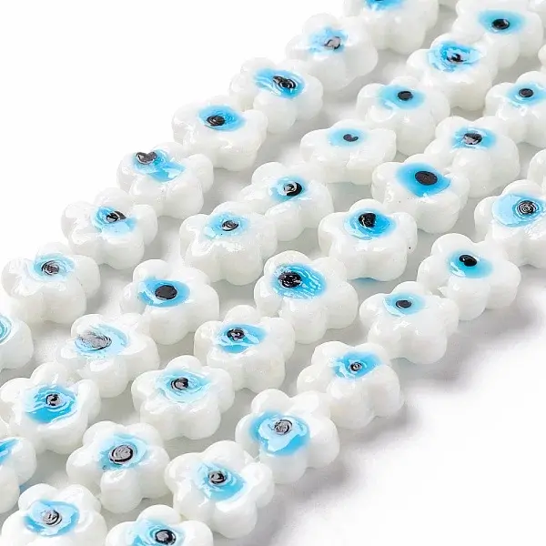 Handmade Evil Eye Lampwork Beads Strands