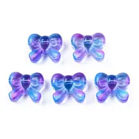 Transparent Spray Painted Glass Beads