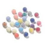 Flocky Opaque Acrylic Beads