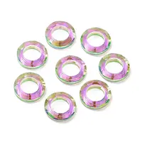 Electroplate Transparent Glass Linking Rings