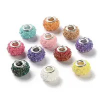 AB Color Resin Rose Flower European Beads