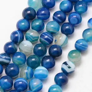 Natural Striped Agate/Banded Agate Bead Strands