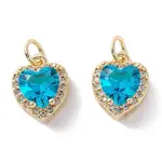 Brass Micro Pave Cubic Zirconia Charms