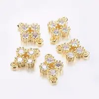 Long-Lasting Plated Brass Micro Pave Cubic Zirconia Links