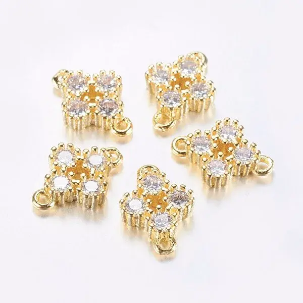 Long-Lasting Plated Brass Micro Pave Cubic Zirconia Links