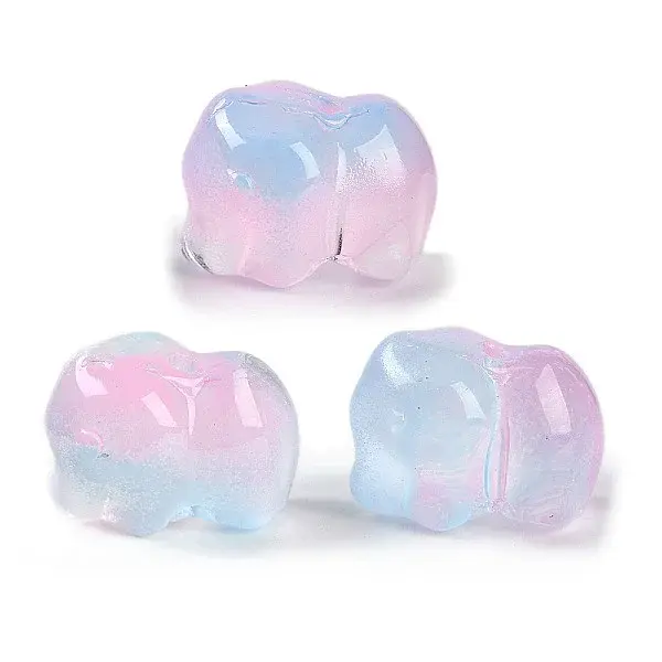 Spray Painted Glass Beads