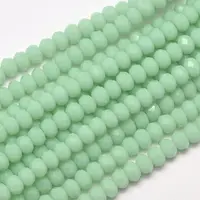 Faceted Rondelle Glass Beads Strands