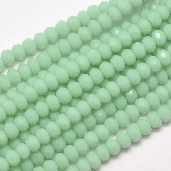 Faceted Rondelle Glass Beads Strands