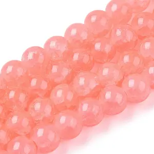 Baking Painted Crackle Glass Bead Strands