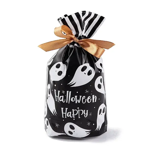 50Pcs Rectangle Halloween Candy Plastic Bags