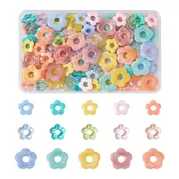 120Pcs 15 Style Transparent & Opaque Acrylic Bead Frames