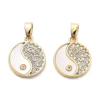 Brass Micro Pave Cubic Zirconia Charms