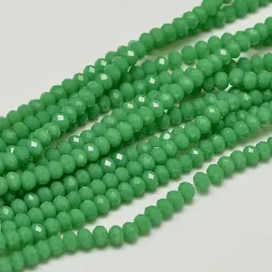 Faceted Rondelle Glass Beads Strands