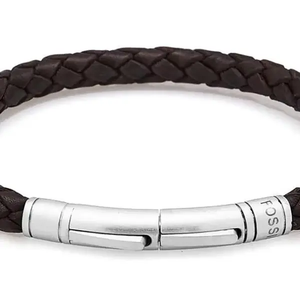 Fossil Stylový pánský kožený náramek JF04089040