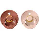 BIBS Colour Natural Rubber Size 2: 6+ months dudlík Woodchuck / Blush 2 ks