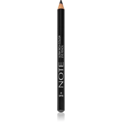 Note Cosmetique Ultra Rich Color voděodolná tužka na oči odstín 01 Black 1,1 g