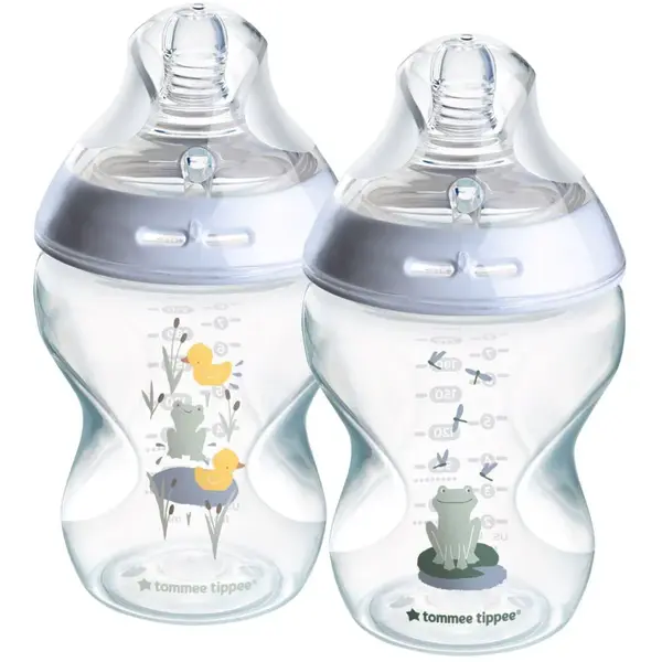 Tommee Tippee Natural Start Anti-Colic kojenecká láhev Slow Flow 0m+ Frog 2x260 ml