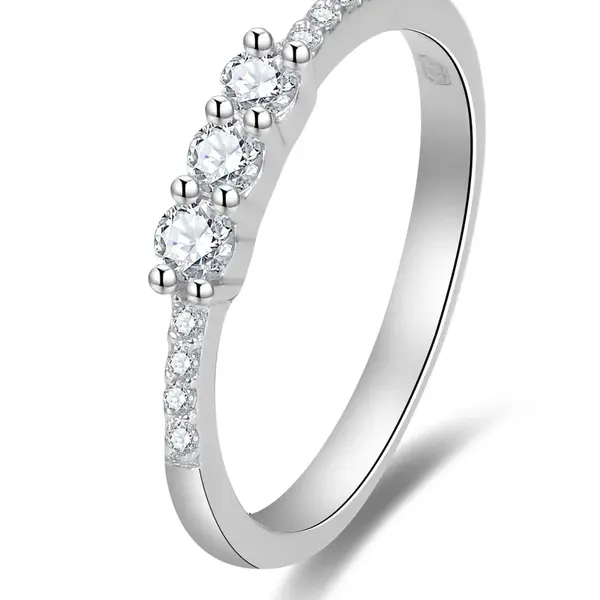 Beneto Třpytivý zásnubní prsten se zirkony AGG464 48 mm